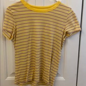 stripped yellow orange shirt. sunday best